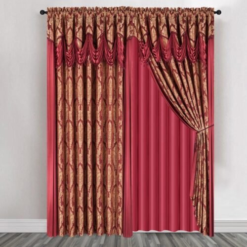 Megareja - Luxury Jacquard Curtain 100% Polyester. 300*45cm 1pc - 300*250cm 2pcs